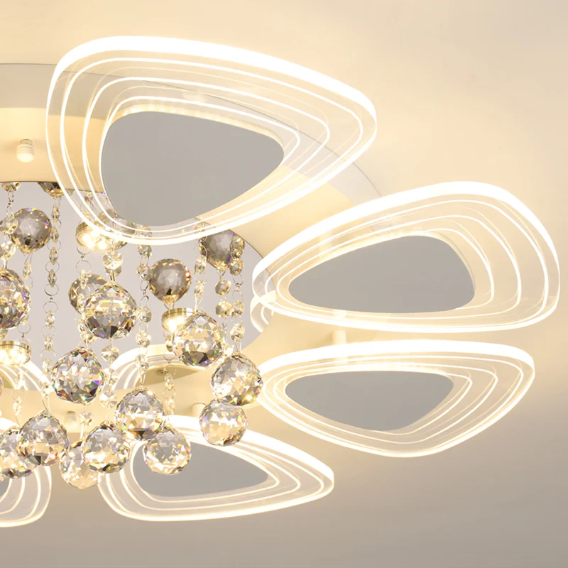 Modern LED Crystal ceiling Lights dimmable living room dining bedroom study balcony home decoration lamp | Освещение