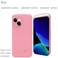 2021 new phone front camera flash fill light case for apple iphone 13 pro max 12 pro max led shot fashion xr xs max ring light