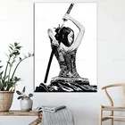 Рамка Современная самурайская девушка японское искусство холст печать живопись бусхидо постер настенный Декор для дома Декор Рамка художественная картина