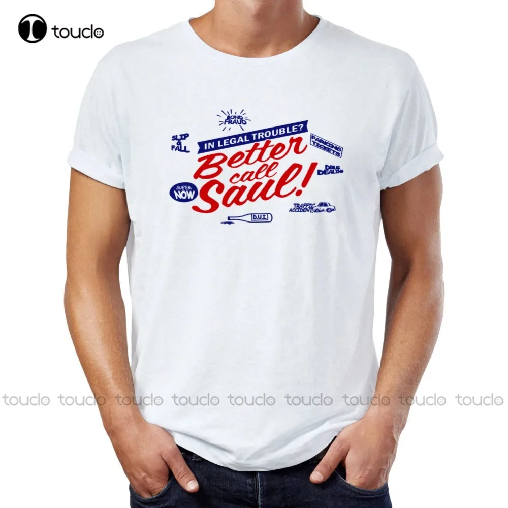 

Лидер продаж, модная футболка с надписью Better Call Saul In легальные проблемы, Мужская футболка, футболка на заказ, модная забавная футболка Aldult дл...