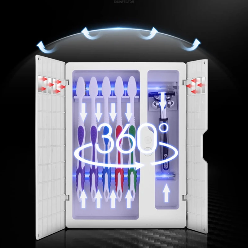 Умный автоматический УФ светильник стерилизатор для зубных щеток