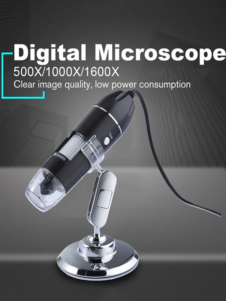 1600/1000/500X микроскоп Ручной портативный цифровой 3 в 1 USB Type-C микроинтерфейсы