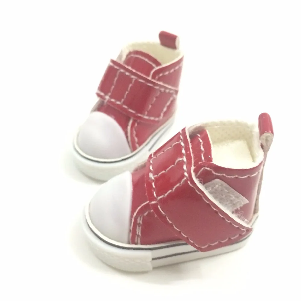 Red PU Material 1/6 BJD обувь кукла 5 см парусиновая обувь кроссовки для кукол, мини-игрушка обувь для России DIY ручной работы аксессуары для кукол игрушки подарок для ребенка - Цвет: Red PU Material
