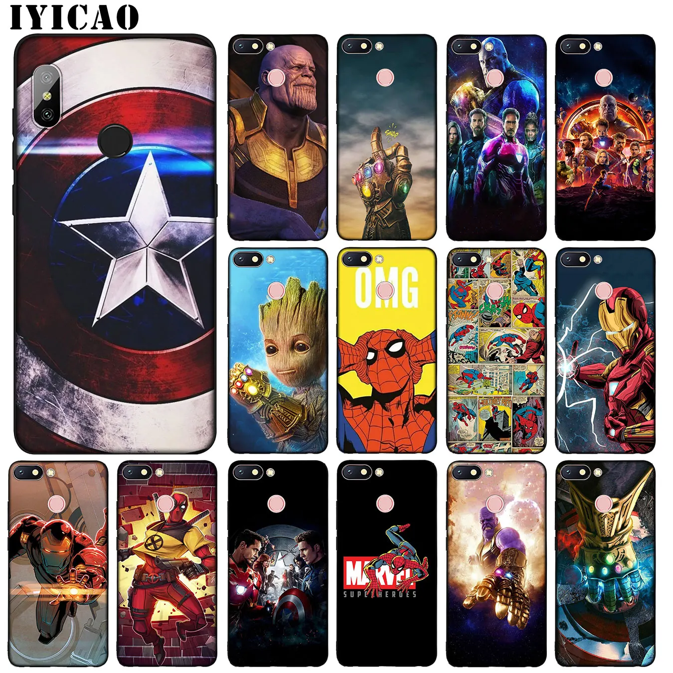 Мягкий чехол для телефона Deadpool Thanos Мстители Endgame Marvel железный человек Капитан
