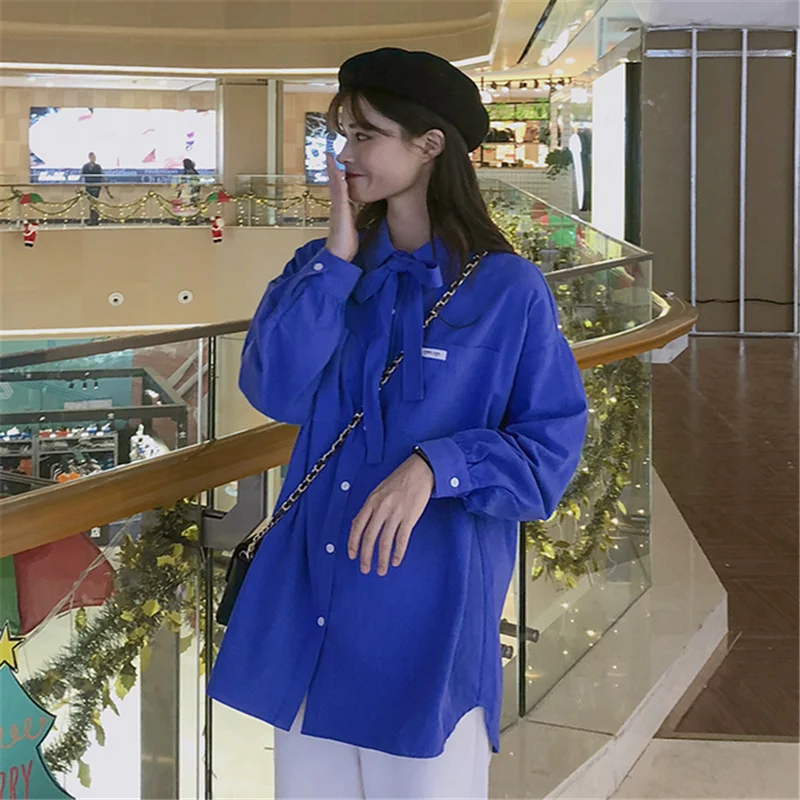 

BerryGo Office ladies women blouse shirt Summer spring long sleeve blouses Elegant bow wear female top