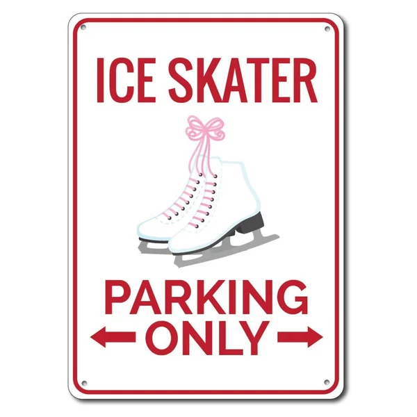 

Стояночный знак льда фигуристки металлический жестяной знак металлический знак, подарок фигуристки льда, знак фигуристки льда, декор для к...