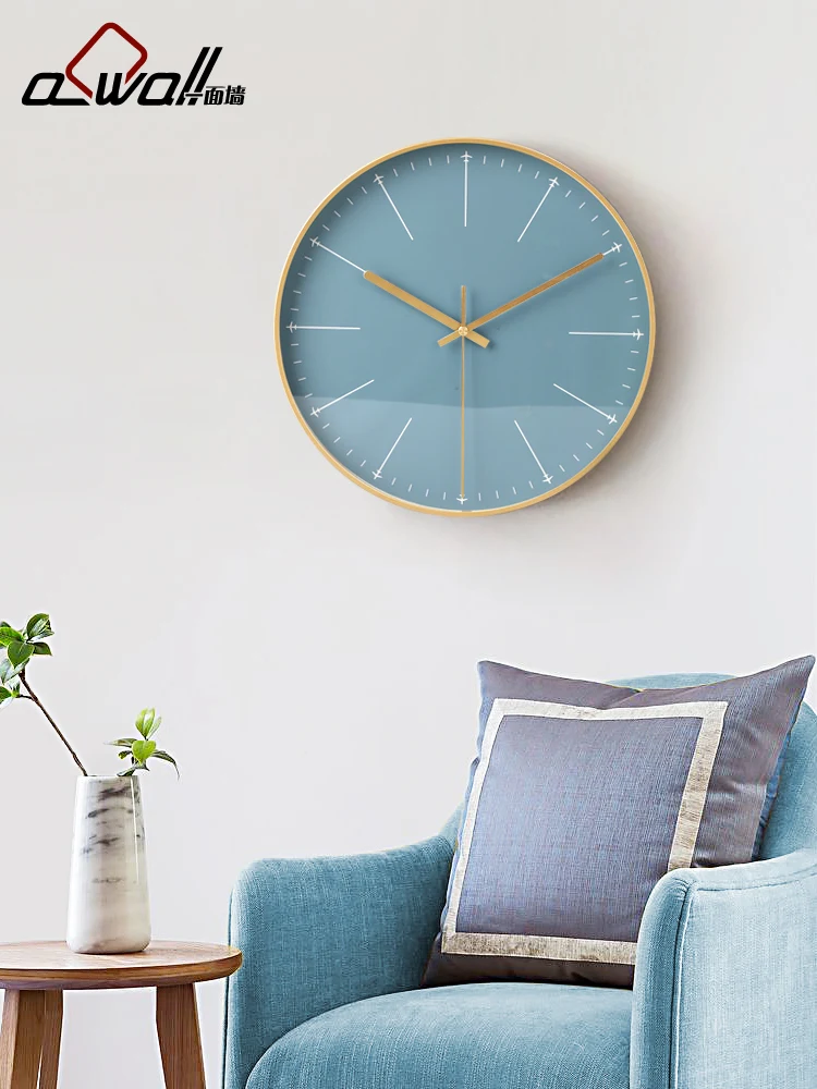 Современные Простые бесшумные настенные часы для гостиной в скандинавском стиле
