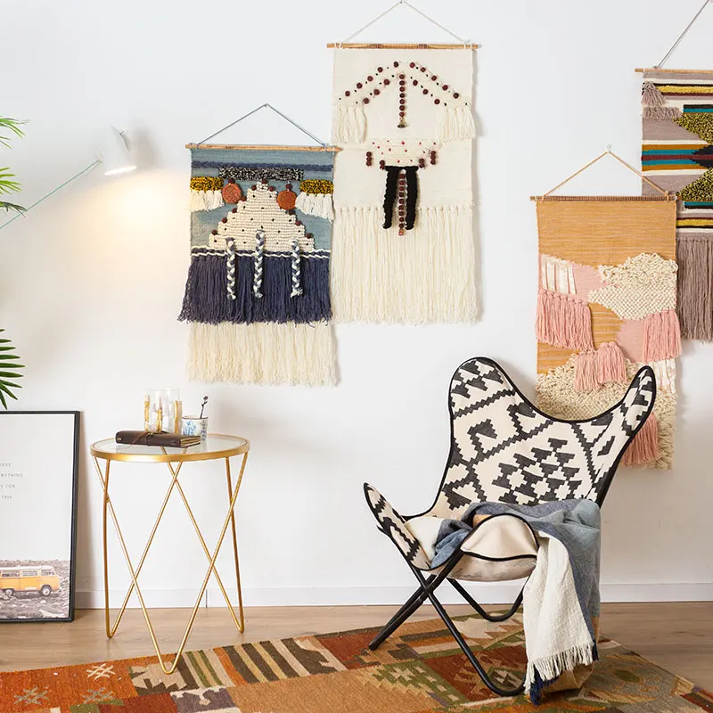 

Хлопковая Скандинавская искусственная богемная Эстетическая ткань простота креативный гобелен настенная подвеска Tapiz Pared домашний декор ...