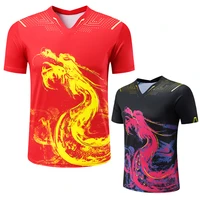china table tennis clothes shirt quick dry breathable printed sport shirts for men and women tennis t shirt for training jerseys