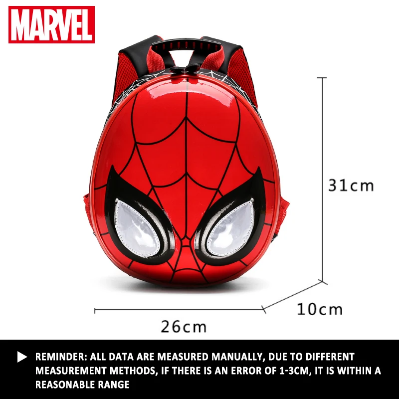 

Disney Spiderman Children's Backpack 3D Mochila Escolar Menino EVA Schoolbag Hard Shell Backpack Cartoon Lovely Kids Cute Bags