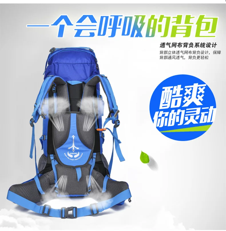 80L/60L походные рюкзаки для кемпинга, большая уличная сумка, рюкзак из нейлона, сверхлегкая Спортивная дорожная сумка из алюминиевого сплава, поддержка 1,65 кг