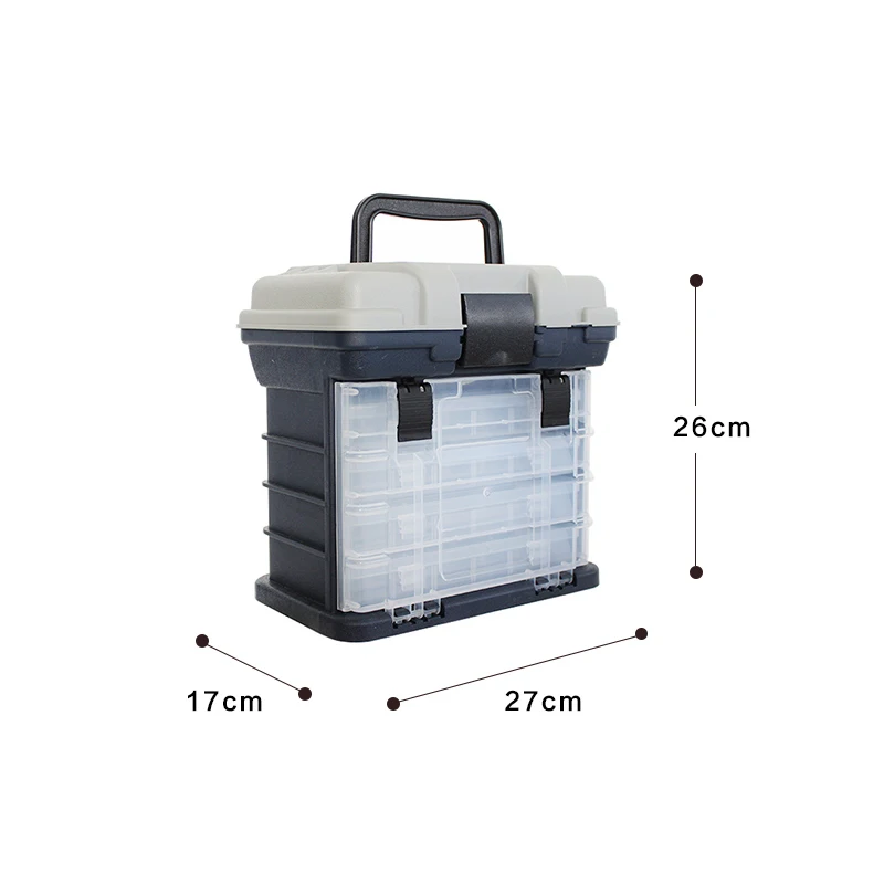 

4 Layers Big Fishing Tackle Box Lake Fishing Bait Box Portable High Strength Storage Fishing Case Waterproof Capacity 50kg Tools