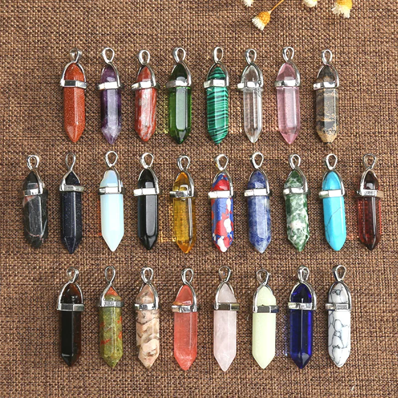 Кулон с натуральным кристаллом розового кварца аметистом Волшебная Подвеска для