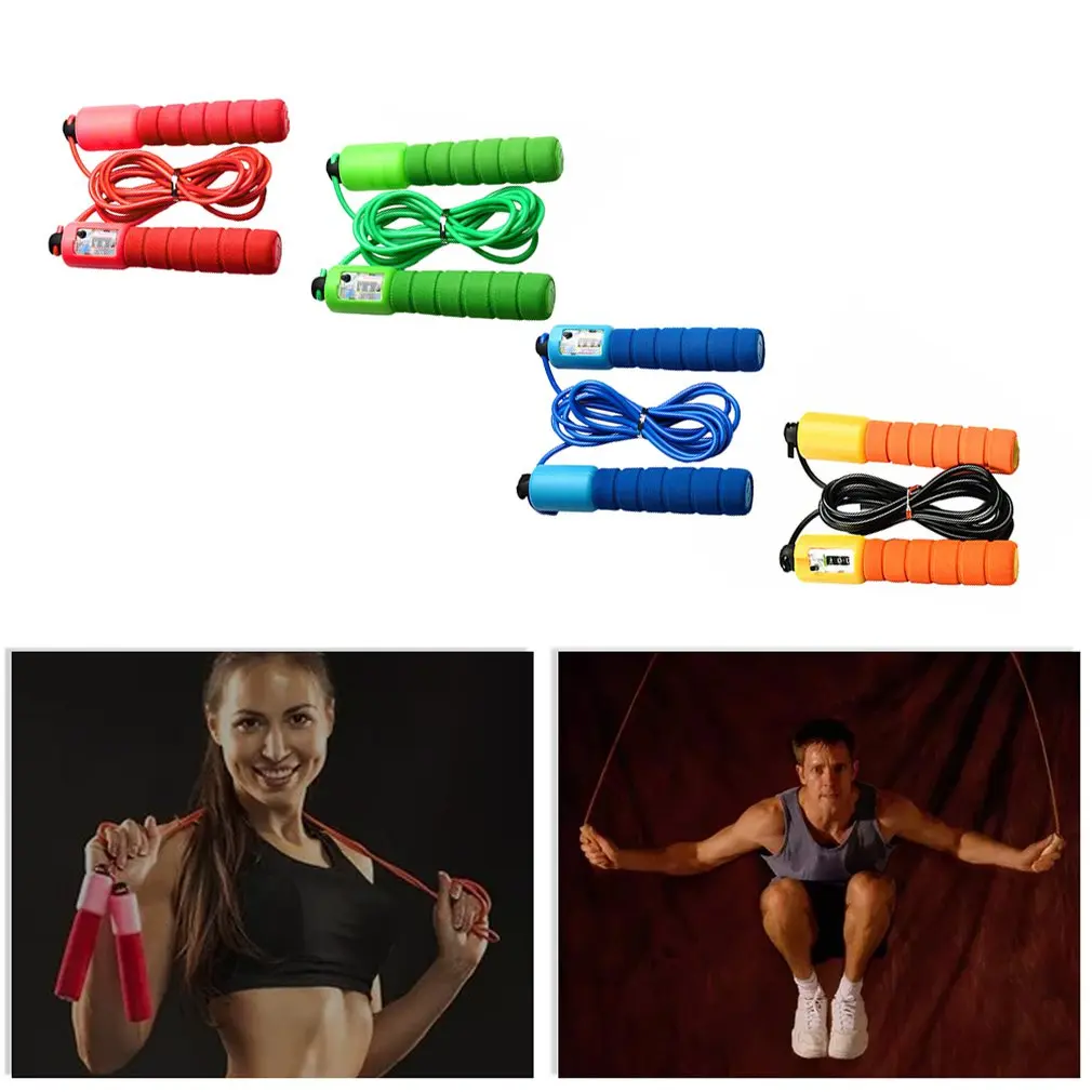 

1PC Counting Skipping Adult Figure Skipping Length Can Be Adjusted Automatic Counting Meter Flexible Soft Plastic Rope