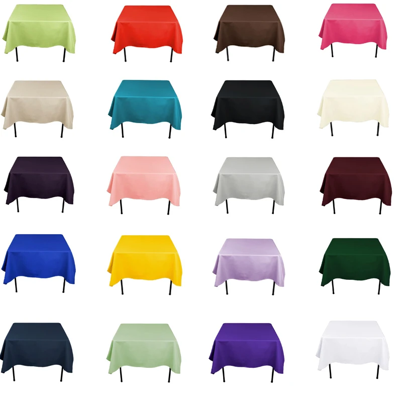 

100% Polyester White/Black Tablecloth Rectangular Hotel Banquet 20 Colors Table Cloth Cover For Wedding Party Home Decoration