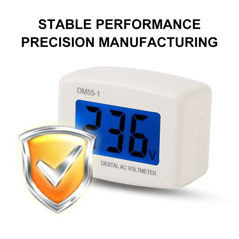 

NEW LED Digital Plug In Voltage Meter DM55-1 110-220V EU/US Plug Voltage Tester Wall Flat Voltage Measuring Digital AC Voltmeter