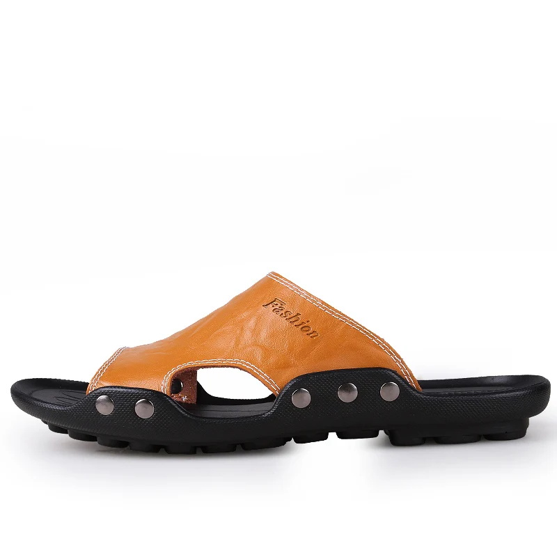 Шлепанцы ZPCAILT мужские летние однотонные повседневные пляжные тапочки из