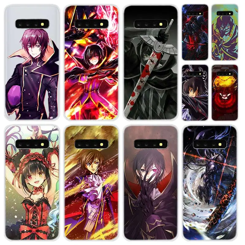 Мягкий силиконовый чехол для Samsung Galaxy S21 S20 Uitra S10 Lite S9 Plus Fe S8 S7 с аниме кодом Geass