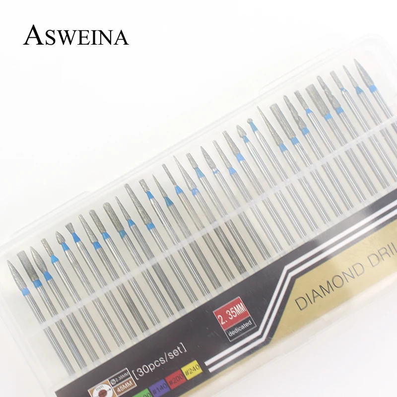 Набор фрез для маникюра ASWEINA 30 шт./компл. электрические инструменты маникюрного