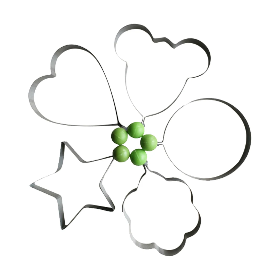 

Creative Stainless Steel Omelet Maker Fried Egg Decoration Frying Egg Pancake Cooking Tools DIY Breakfast Egg Pancake Mold 5pcs