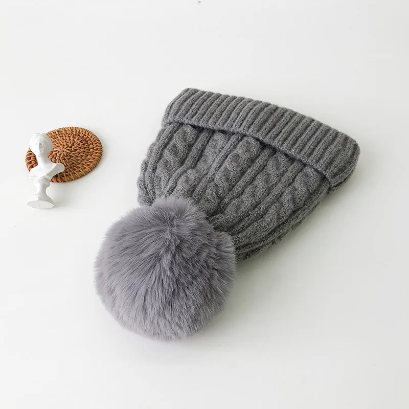 Модная осенняя и зимняя шерстяная шапка с помпонами Женская дикая Милая защита