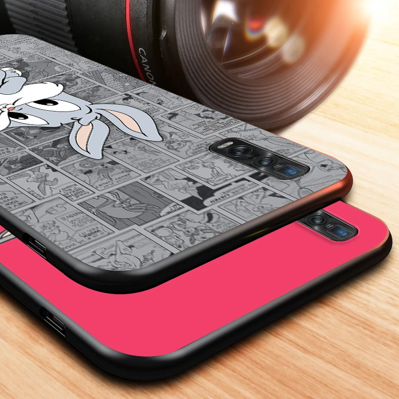 

Fashion Cute Rabbit for OPPO Find X2 A93 A92 A73 A72 A53 A53S A32 A12 A11X A1K A5 Neo Pro Lite Black Phone Case
