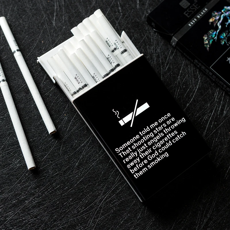 Женский футляр для сигарет чехол цитаты подарок женщин тонкий 20 Sticks алюминиевый