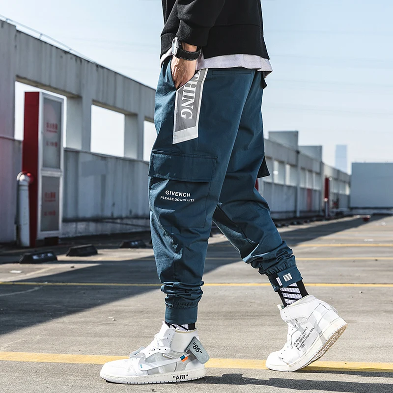 

2021Ready Stock Spring Casual Harem Pants Men Ankle-length Side-pocket Trousers Men Streetwear Mens Joggers Pants