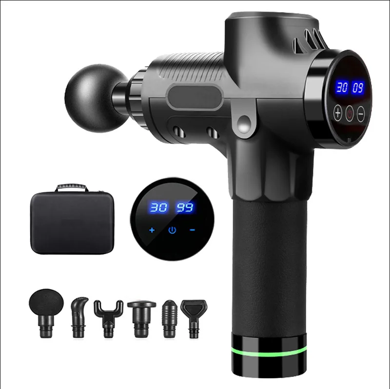 

2021 High frequency Massage Gun Muscle Relax Body Relaxation Electric Massager with Portable Bag Therapy Gun for fitness