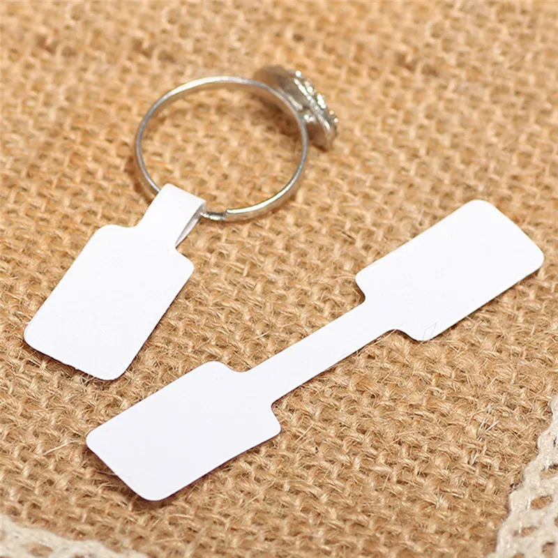 

100pcs/bag Price Tags Retail Store Blank Jewelry Labels Paper Stickers Necklace Ring