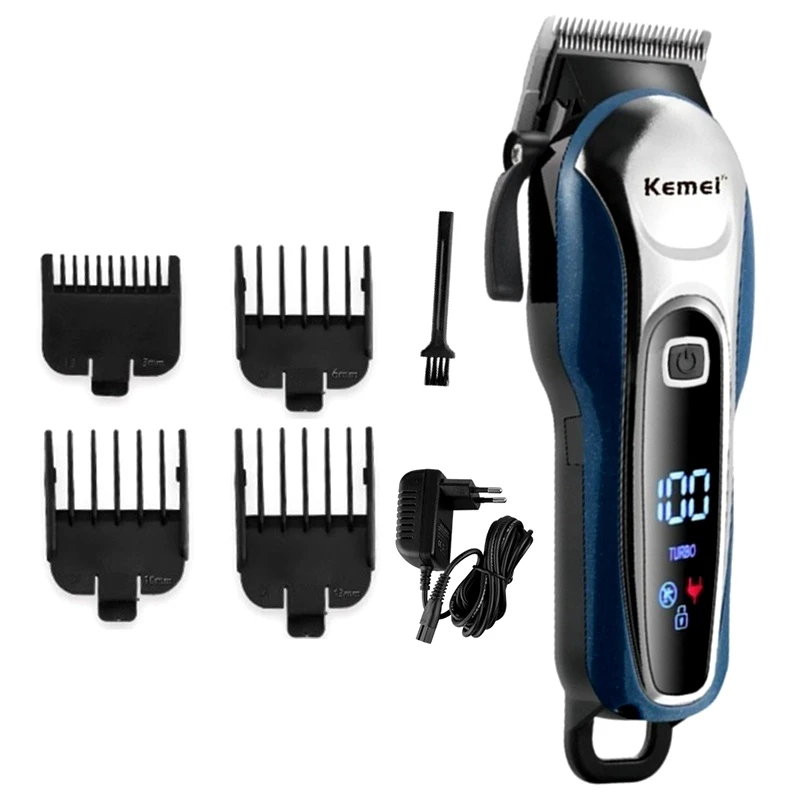 4pcs combs Турбо Парикмахерская Машинка для стрижки волос профессиональный триммер для волос для мужчин Электрический Резак для бороды машинка для стрижки волос Стрижка волос Беспроводная проводная - Цвет: 4pcs combs