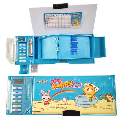 1 pencil case Корейский милый многофункциональный пенал для мальчиков и девочек автоматический всплывающий семь функций Пенал 1 шт - Цвет: 1 pencil case