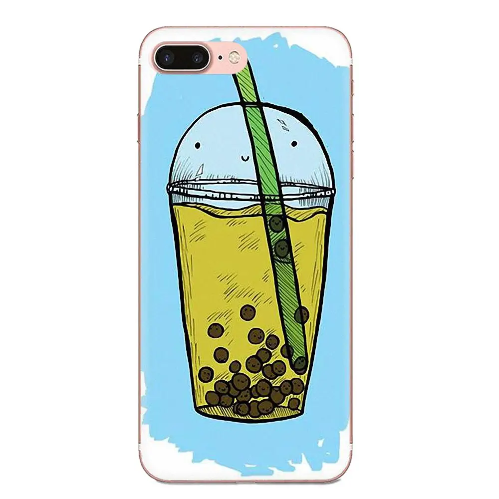 Cartoon Cute Pearl Milk Tea Design TPU Mobile Shell For Galaxy J1 J2 J3 J330 J4 J5 J6 J7 J730 J8 2015 2016 2017 2018 mini Pro | Мобильные