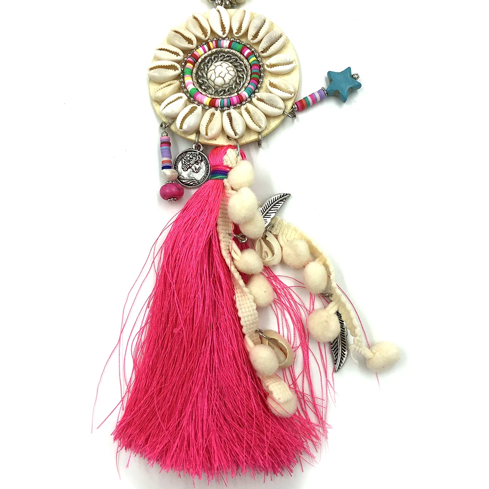 Новинка 2020 весеннее богемное хлопковое ожерелье с кисточками разноцветные