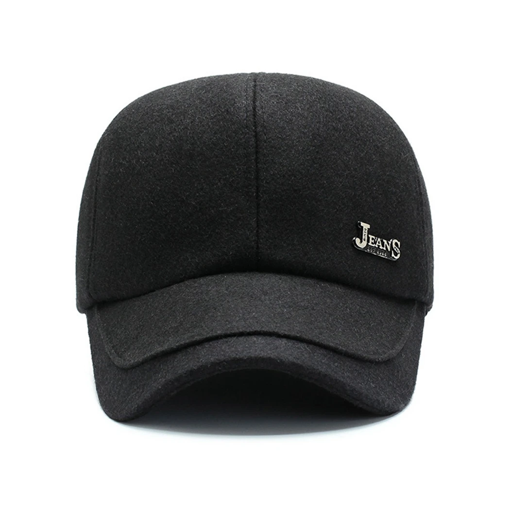 Хип хоп кепка Snapback 2019 Зимняя шерстяная смесь шапка с ушами мужские брендовые