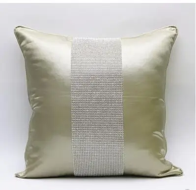 Living room sofa bedside office pillowcase beige rhinestone 