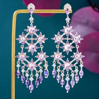 kellybola elegant zirconia gorgeous long pendant drop earrings women fashion party daily boutique jewelry valentines day gift