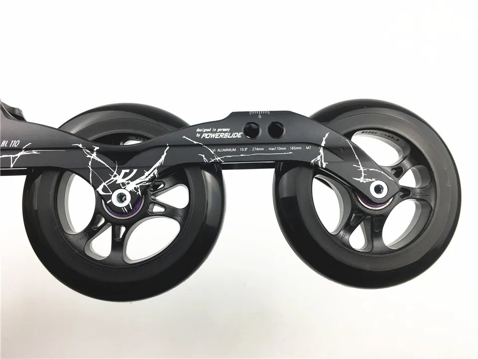 Powerslide скоростная роликовая рама 3*110 мм с 110 мм Powerslide Infinity Skating 85A колеса для 150-195 мм расстояние Patines база