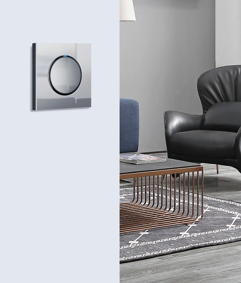 Wallpad L6 тройной 3 Gang Schuko EU Plug Мощность розетка со штифтовым соединением с серый