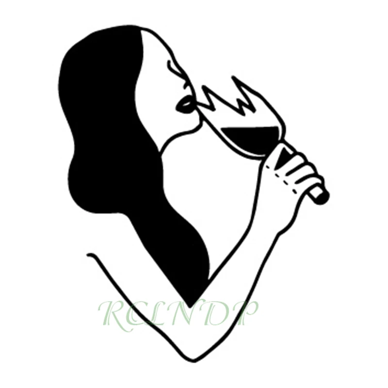 9 дизайнов, водостойкая временная татуировка, стикер для старой школы, lily, классная девушка, тату, наклейка s флэш-тату, поддельные татуировки для женщин - Цвет: Монохромный