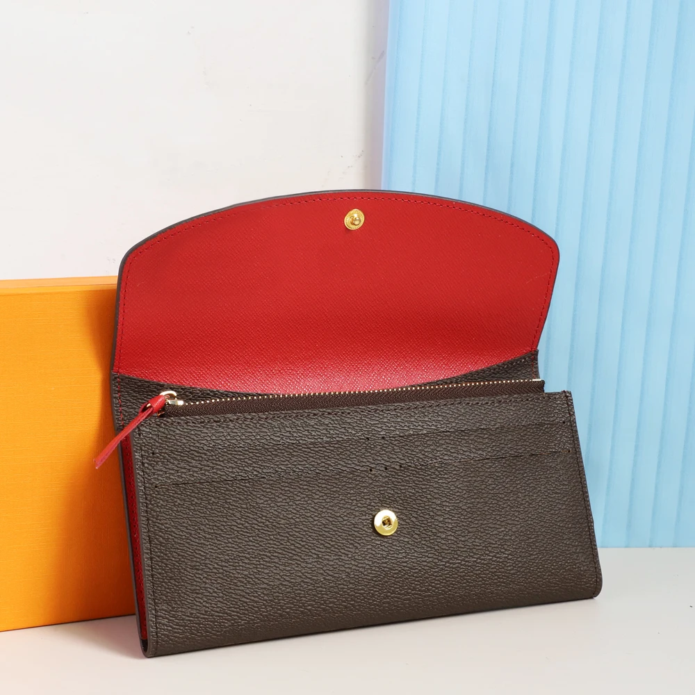 

Роскошный дизайнерский Длинный кошелек высшего качества из натуральной кожи для женщин, сумка на молнии, кошелек для карт с подарочной коро...