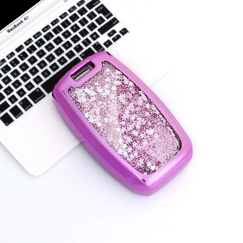 

2019 ТПУ зыбучий песок Чехол для автомобильного ключа для Kia K4 K5 KX3 KX5 KX7 Sorento NIRO модный брелок с кристаллами