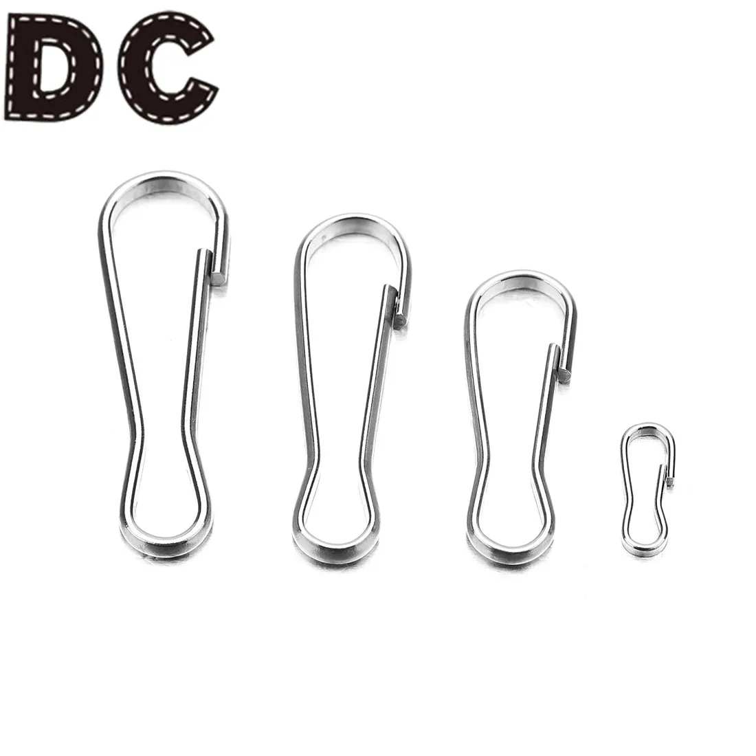

DC New Arrival 30/50pcs/lot Stainless Steel Twist Buckle Pulls Snap Spring Hooks For DIY Jewelry Making Connection Bag buckle