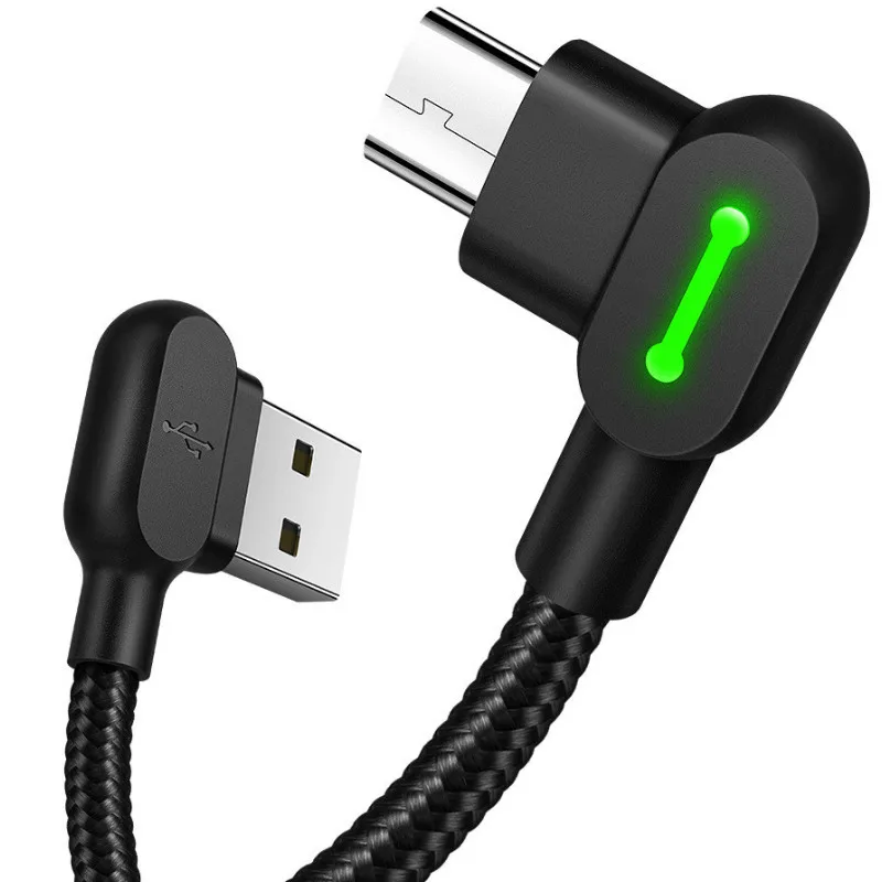 2.4A 90 градусов локоть Micro USB кабель Быстрая зарядка USB кабель для передачи данных для samsung S7 для мобильного телефона Xiaomi usb зарядный шнур