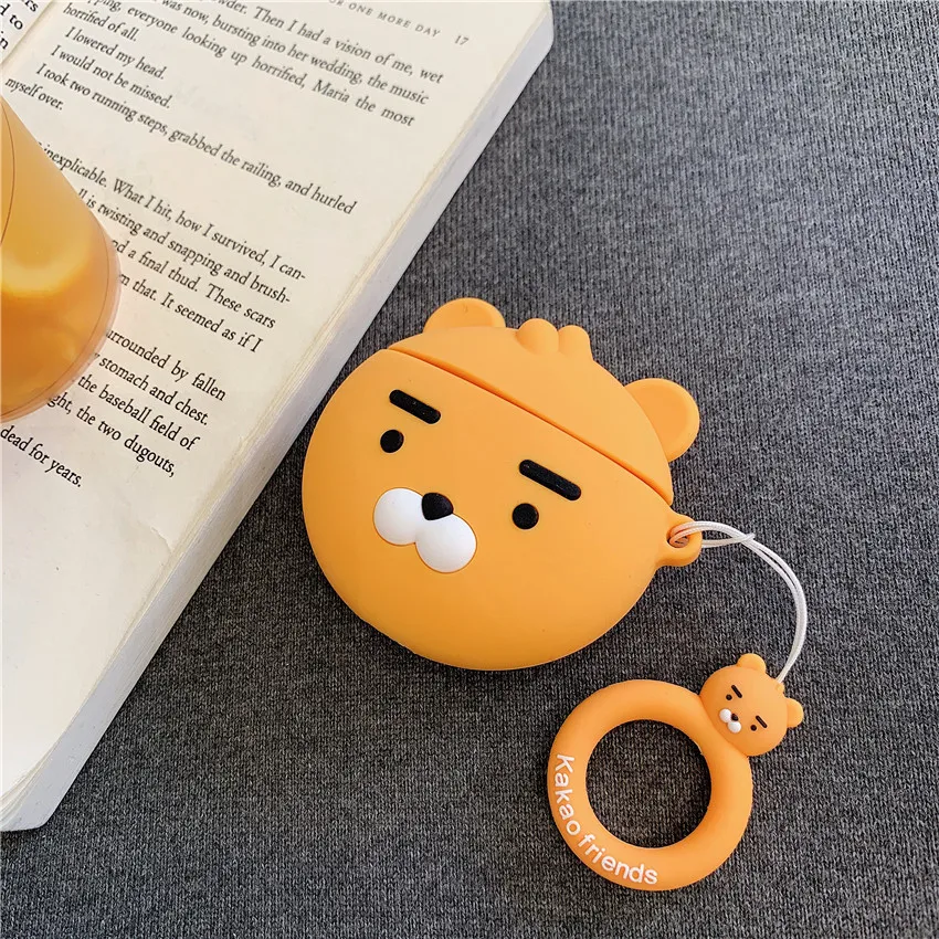 Чехол для наушников AirPods с милым 3D рисунком из мультфильма чехол Apple Airpods 2 мягкий