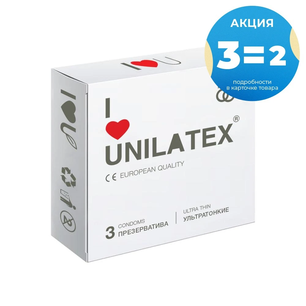 Презервативы Unilatex UltraThin 3 шт | Красота и здоровье