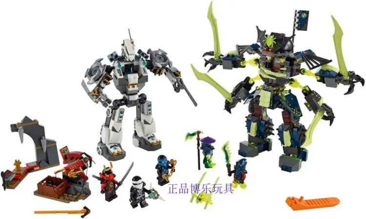 757 шт строительные блоки кирпичи 10399 Совместимые модели Legoinglys Ninjagoes Titan Mech Battle