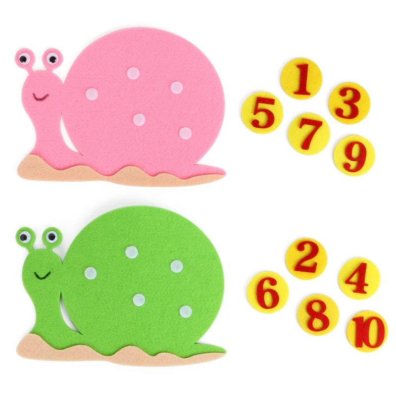 Детский набор для самостоятельного изготовления из фетра "Распознавание четных и нечетных чисел".