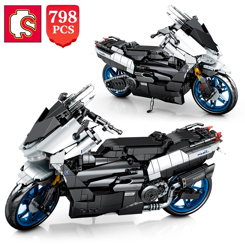 

SEMBO Technical Ideas Speed Motorcycle Building Blocks Moc Famous Motorcycle Model Bricks Assembly Toys Gifts for Children