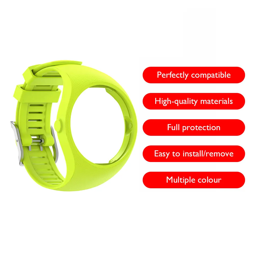 smart sports watch straps for polar m200 watch fit 22mm silicone replace wrist band wearable devices accessories free global shipping